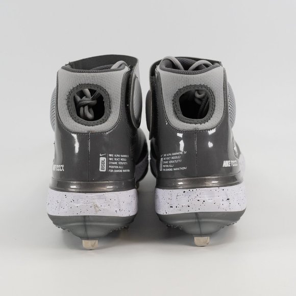 Nike Alpha Huarache Elite 3 Mid 'Light Smoke Grey' CZ6542-011 size 15 - Picture 7 of 8